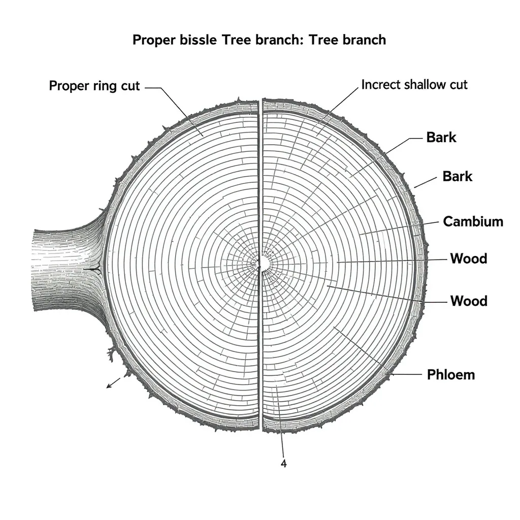 Diagram Comparing Correct And Incorrect Pruning Cuts On A Tree