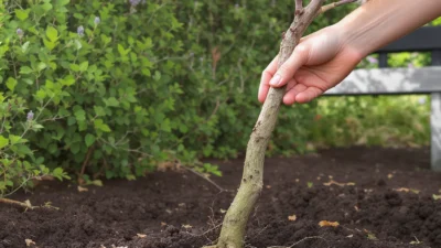 Illustration of plant layering techniques showing flexible stems bent for propagation and different growth habits.