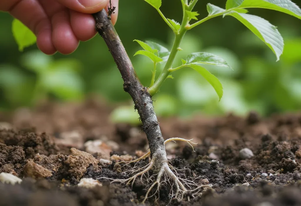 Beginner's guide to plant propagation using the simple layering technique on a flexible stem.