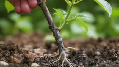 Beginner's guide to plant propagation using the simple layering technique on a flexible stem.