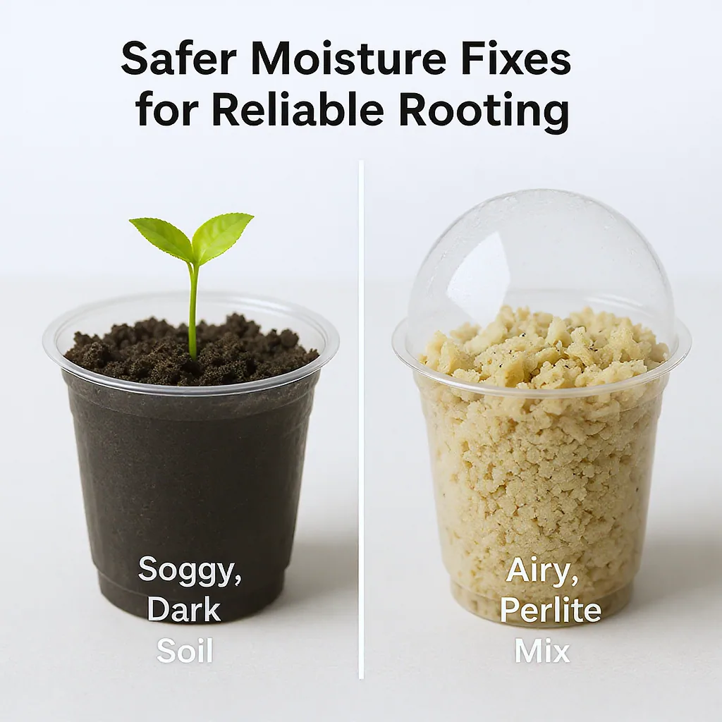 Comparison Of Rooting Cuttings In Dark Soil Versus A Clear